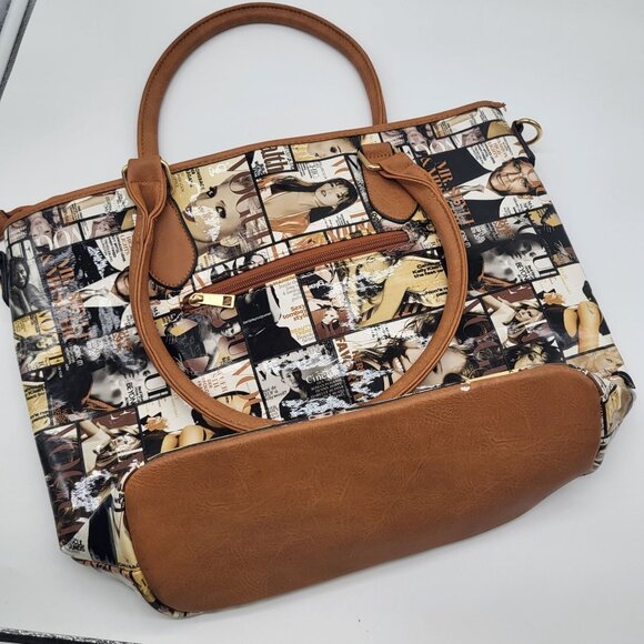 VOGUE Magazine Print Tote Purse IT Bag Actors Models Kate Moss Daniel Craig - Picture 3 of 14